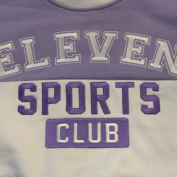 Eleven Venus Williams Collegiate Sweatshirt Womens Small Tennis Top White Purple - Picture 5 of 10